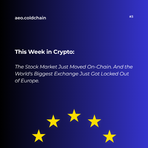 The Stock Market Just Moved On-Chain. And the World's Biggest Exchange Just Got Locked Out of Europe.